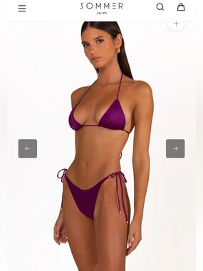 Sommer Swim Purple Triangle Bikini Set